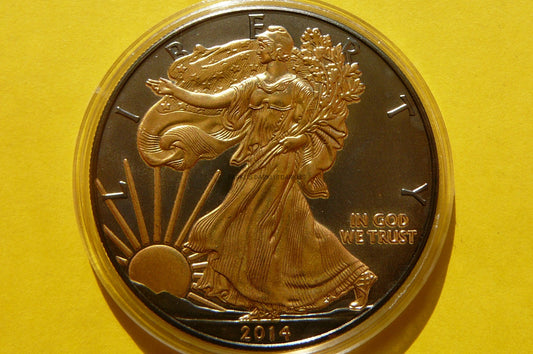 *$ USA 2014 EAGLE BOGINI WOLNOŚCI Ag/Au 999 RUTHEN