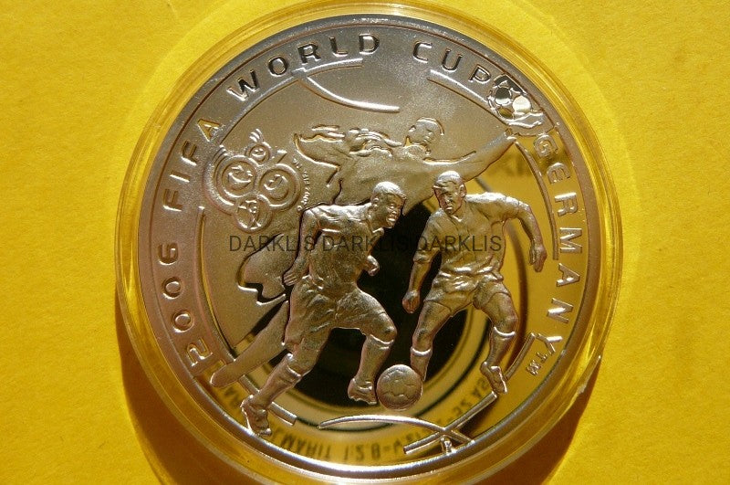 100 DRAM ARMENIA - PIŁKA NOŻNA MUNDIAL 2006 Ag 925