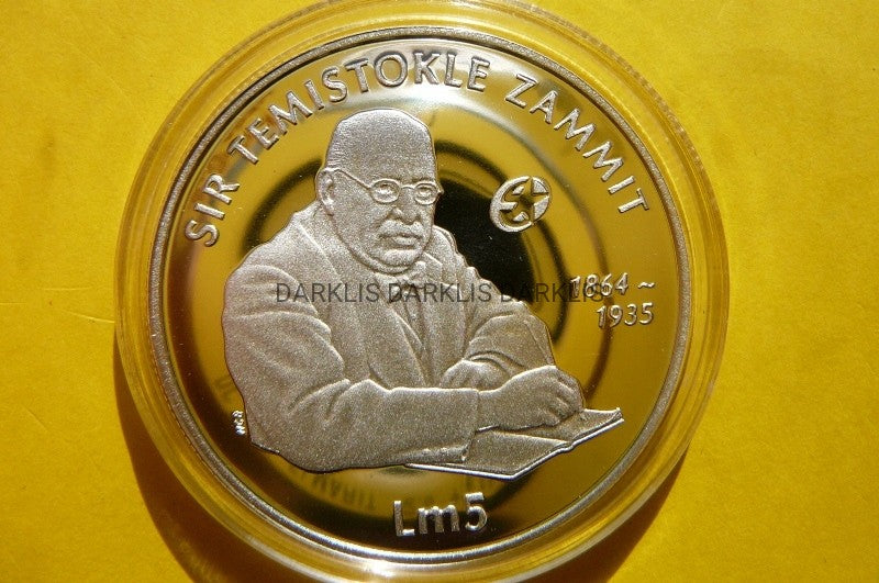 5 LIR MALTA 2006 -ARCHEOLOG SIR TEMI ZAMMIT-Ag 925
