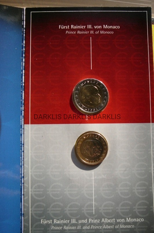 2 + 1 EURO-MONACO 2001-KSIĄŻE RAINIER III i ALBERT