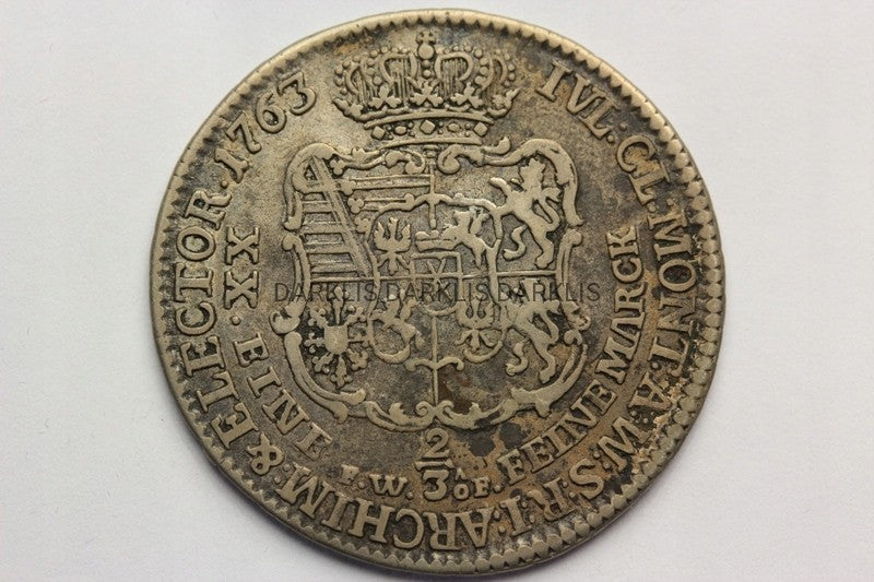 2/3 TALARA POLSKA 1763 DREZNO - FRYDERYK KRYSTIAN