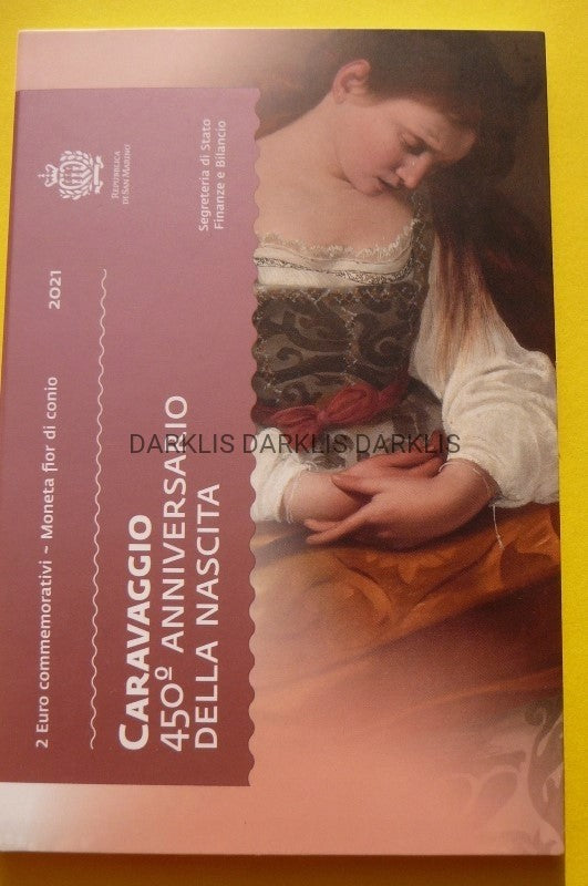 2 EURO SAN MARINO 2021 CARAVAGGIO MENNICZA darklis