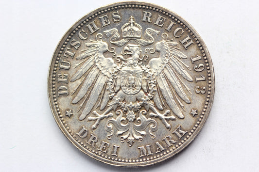 3 MARKI KAISERREICH SAKSONIA 1913 LIPSK POMNIK Nr1