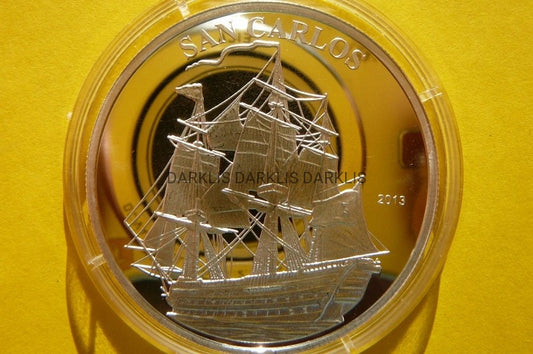 1000 FR KONGO 2013 ŻAGLOWIEC SAN CARLOS Ag 999