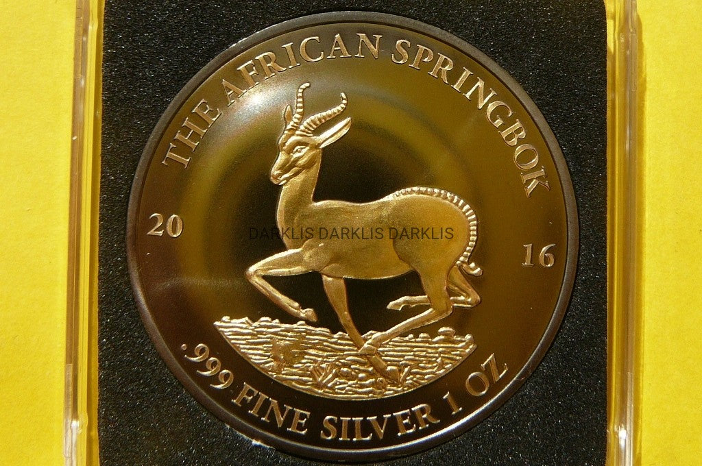 1000 FR GABON 2016 SPRINGBOK Ag/Au Oz RUTHEN