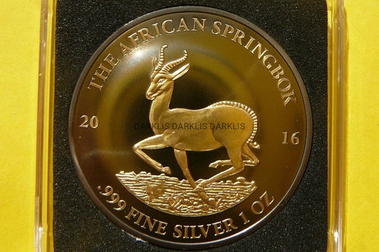1000 FR GABON 2016 SPRINGBOK Ag/Au Oz RUTHEN