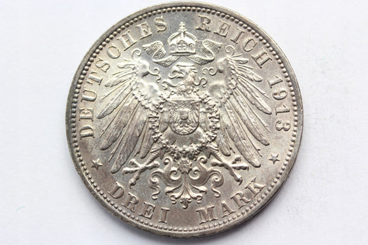 3 MARKI KAISERREICH SAKSONIA 1913 LIPSK POMNIK Nr3