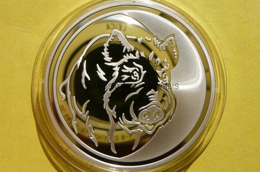 3 RUBLE ROSJA 2007-ŚWINIA ROK KSIĘŻYCOWY -Ag 33,8g