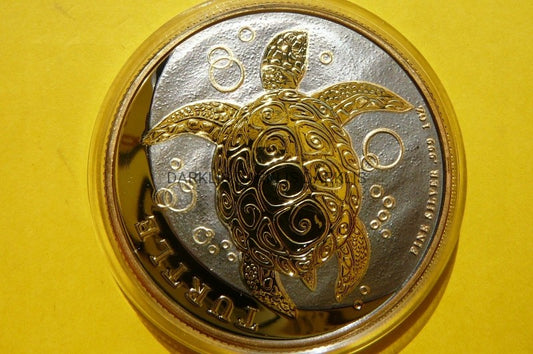 2$ NIUE 2016 ŻÓŁW SZYLKRETOWY Ag/Au 999 Oz RUTHEN