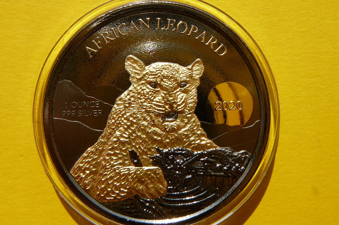 5 CEDIS GHANA 2020 LEOPARD AFRICAN Ag/Au999 RUTHEN