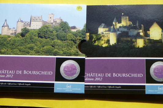 5 EURO LUKSEMBURG 2012 ZAMEK BOURSCHEID Ag925 NIOB