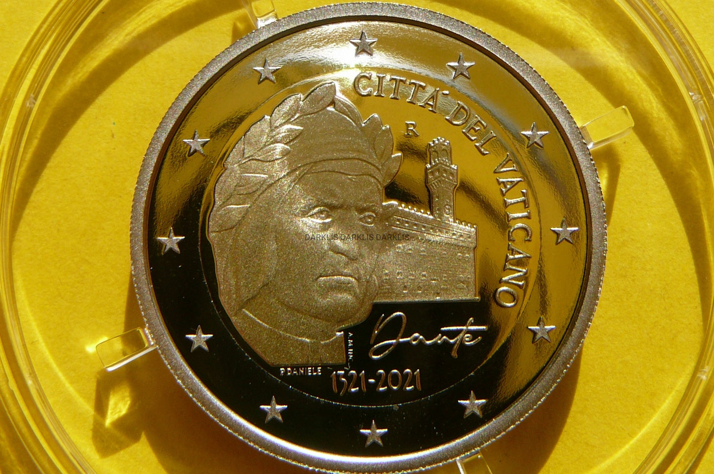 2 EURO WATYKAN 2021 ROCZNICA ŚM DANTE ALIGHIERI PROOF