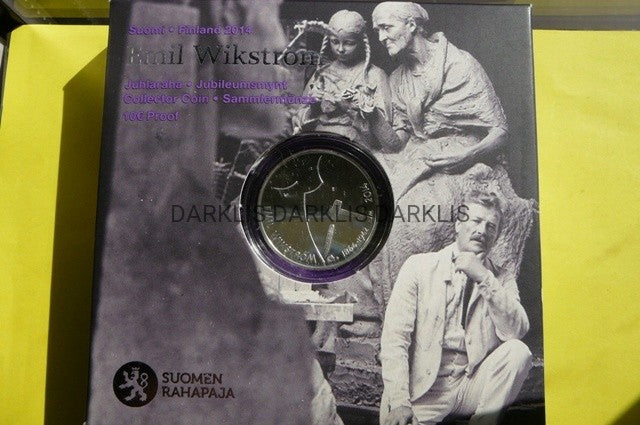 10 EURO FINLANDIA 2014 RZEŹBA EMIL WIKSTROM PROOF