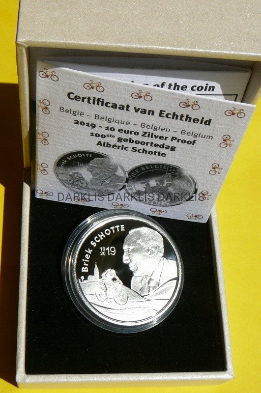 10 EURO BELGIA 2019 KOLARZ BRIEK SCHOTTE Ag 925