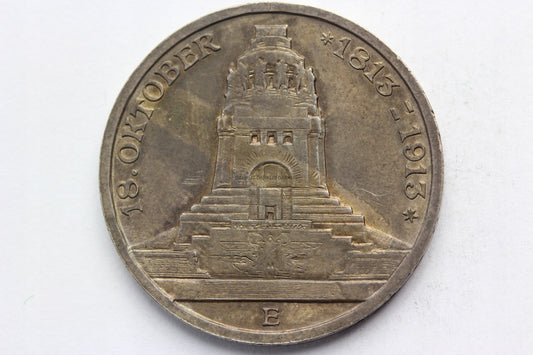 3 MARKI KAISERREICH SAKSONIA 1913 LIPSK POMNIK Nr2