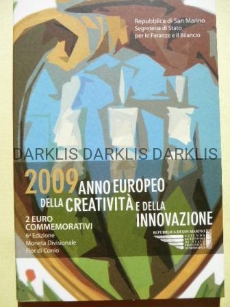 2 EURO SAN MARINO 2009 ROK KREATYWNOŚĆ INNOWACJA