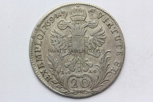 20 KRAJCARÓW AUSTRIA 1769 C PRAGA JÓZEF II ST2-/3+