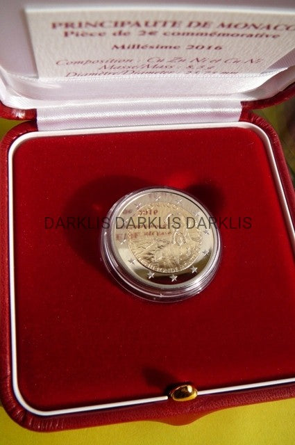 2 EURO MONACO 2016 CHARLES III MONTE CARLO PROOF