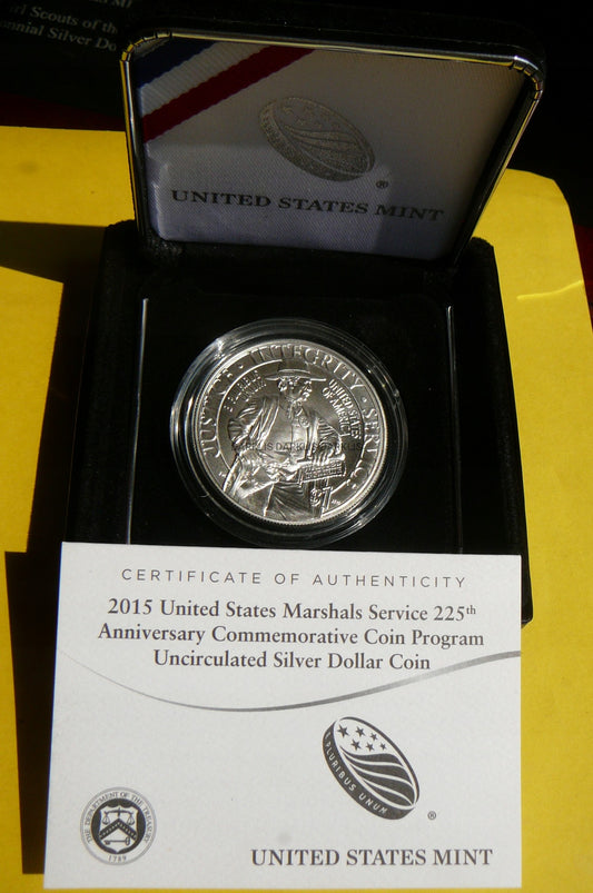 1$ USA 2015 225-ROCZNICA US MARSHALS SERVICE MATT