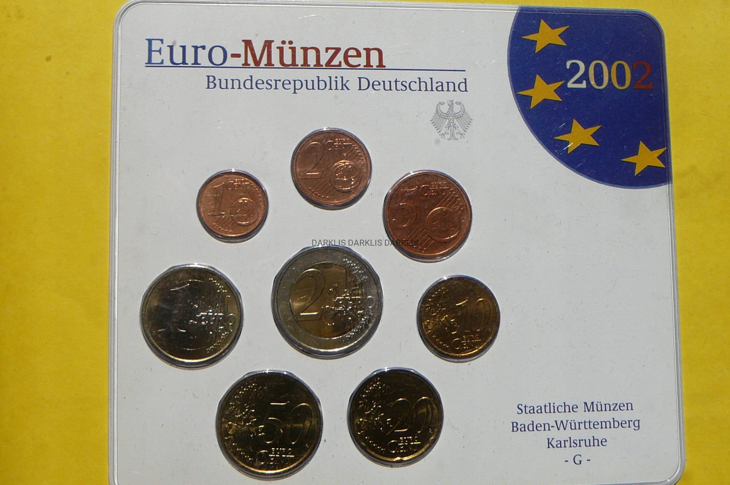 SET EURO NIEMCY 2002 -G- KARLSRUHE MENNICZE - UNC