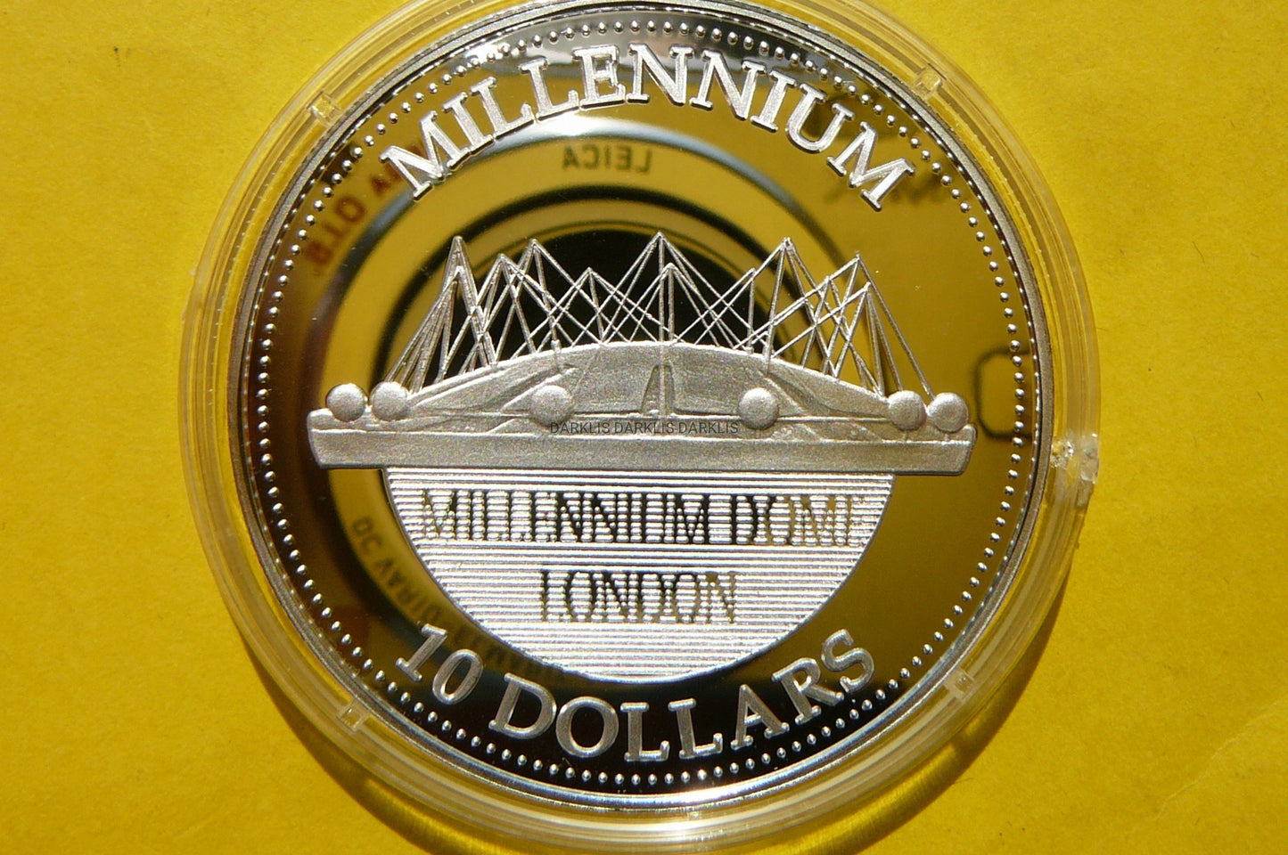 10$ LIBERIA 2000 KOPUŁA MILENIJNA Ag 925 RZADKA+CE
