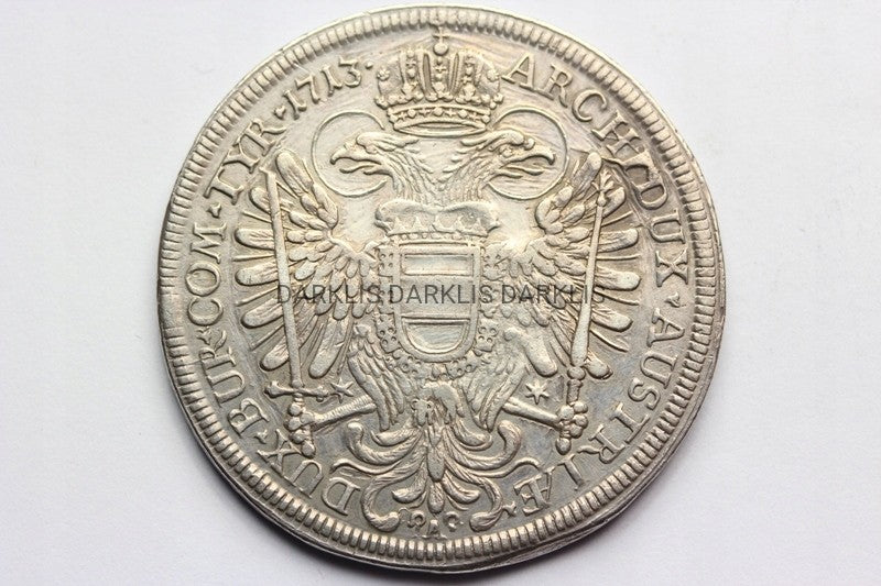 TALAR AUSTRIA 1713 - ŚW. CES KAROL VI - B.RZADKA!!