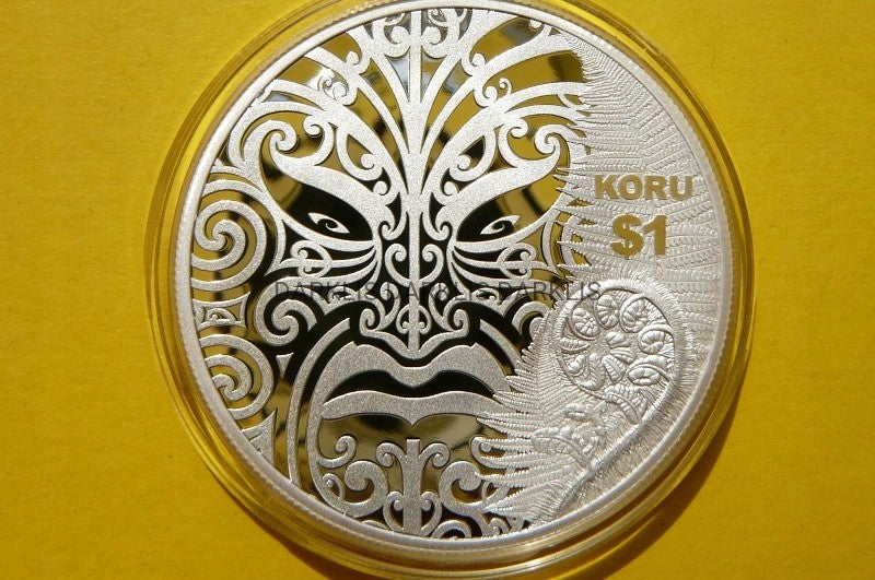 1$ NOWA ZELANDIA 2013 KORU BÓG LASU Ag Oz RZADKA