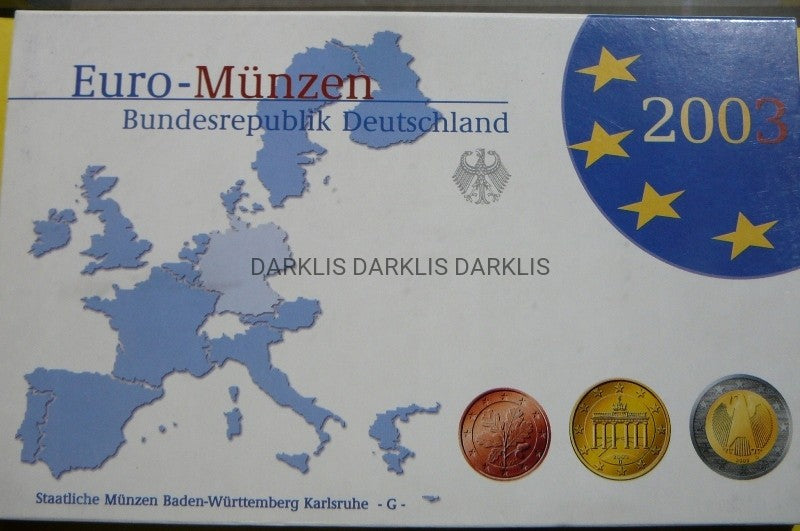 SET EURO NIEMCY 2004-G-KARLSRUHE- PROOF -MENNICZE