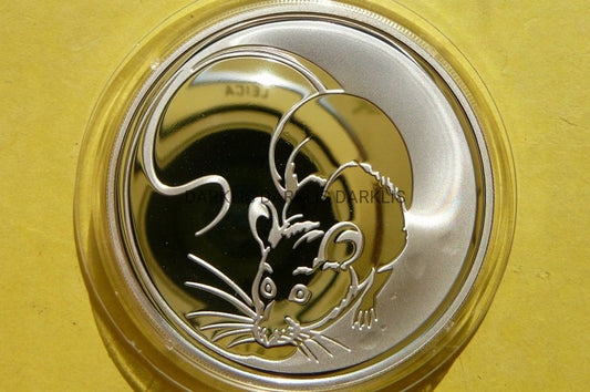 3 RUBLE ROSJA 2008 MYSZ ROK KSIĘŻYCOWY -Ag 33,85g