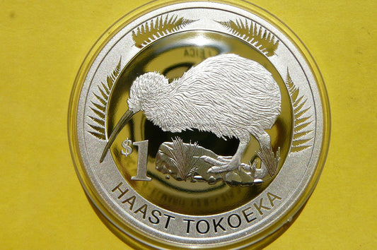 1$ NOWA ZELANDIA 2008 KIWI SREBRO 999 UNCJA PROOF