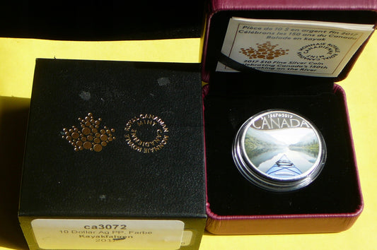 10$ KANADA 2017 KAJAKARSTWO SREBRO 999 KOLOR+CER