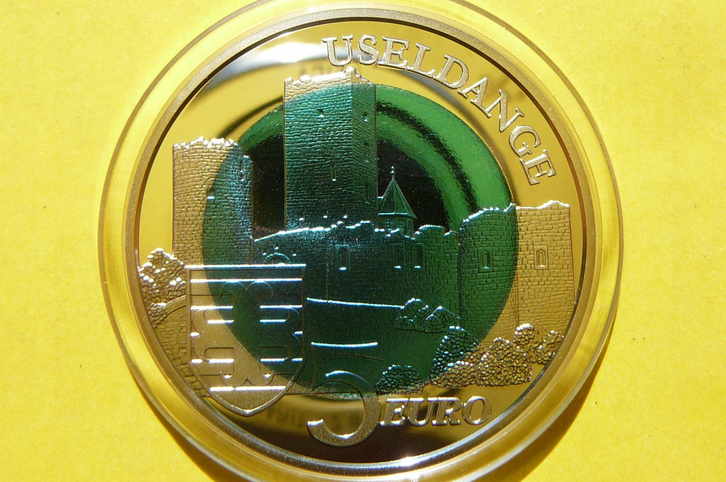 5 EURO LUKSEMBURG 2017 ZAMEK USELDANGE Ag 925 NIOB