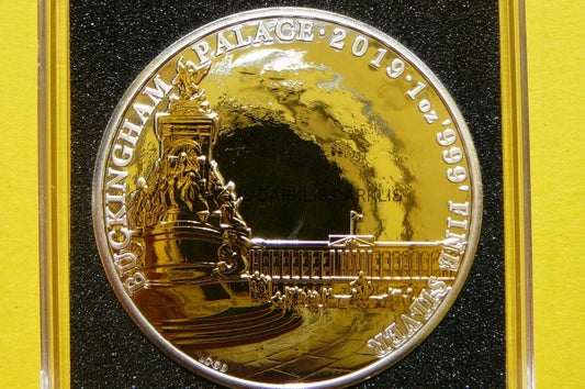 2 FUNT BRYTANIA 2019 PAŁAC BUCKINGHAM Ag/Au 999 Oz