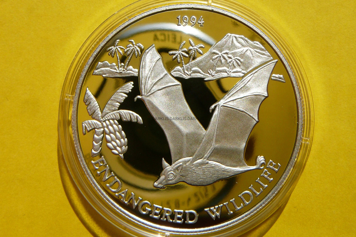 10$ SAMOA 1994 NIETOPERZ ZAGROŻONE GATUN Ag 925 Oz