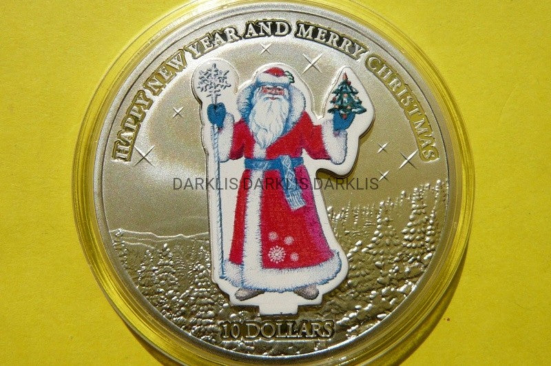 10$ NAURU NOWY ROK ŚWIĘTA ŚW MIKOŁAJ SREBRO 999 Oz