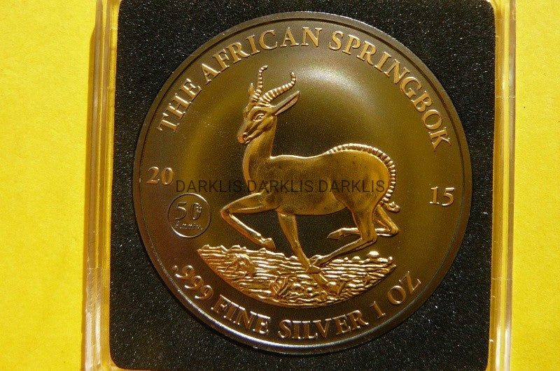 1000 FR GABON 2015- AFRICAN SPRINGBOK-Ag/Au 999 Oz