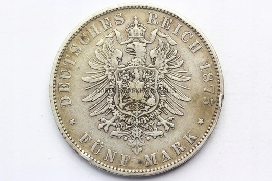 5 MAREK KAISERREICH SAKSONIA 1875 E ALBERT STAN!!