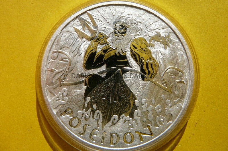 1$ TUVALU 2021 POSEJDON BOGOWIE OLIMPU Ag 999 Oz