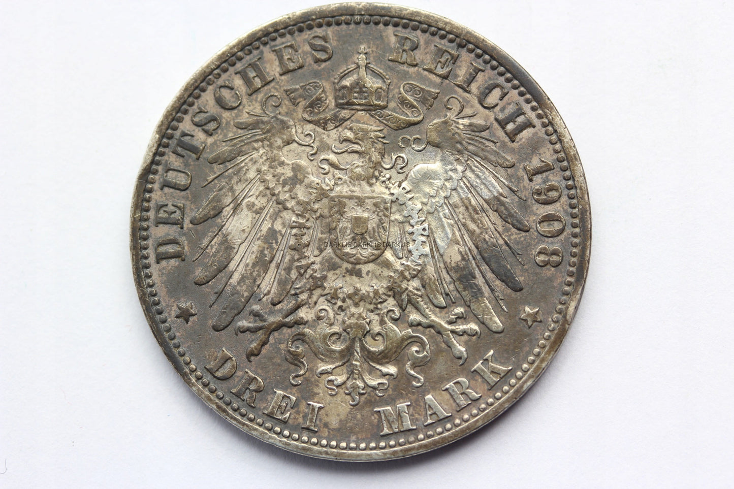 3 MARKI KAISERREICH HAMBURG 1908 RZADKA ORYG STAN