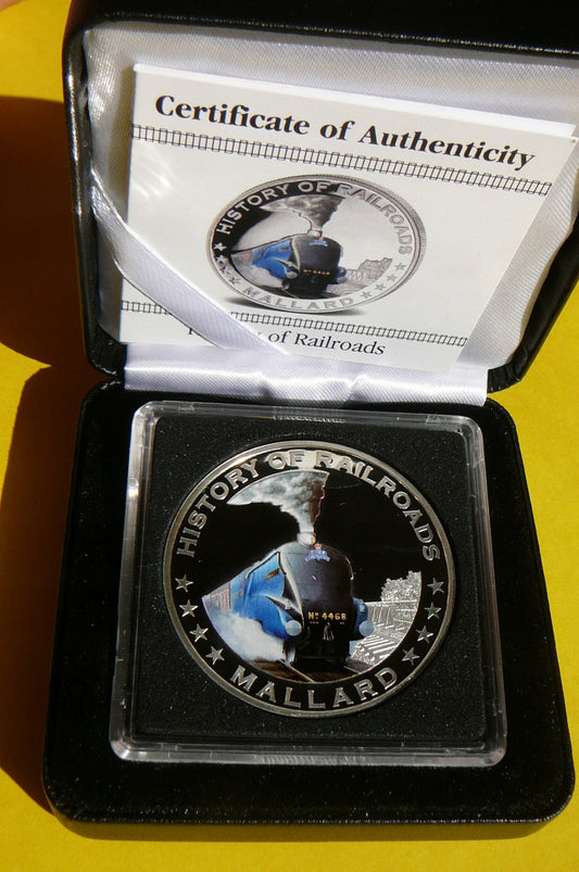 5$ LIBERIA 2011 HISTORIA KOLEI POCIĄG MALLARD Ag99