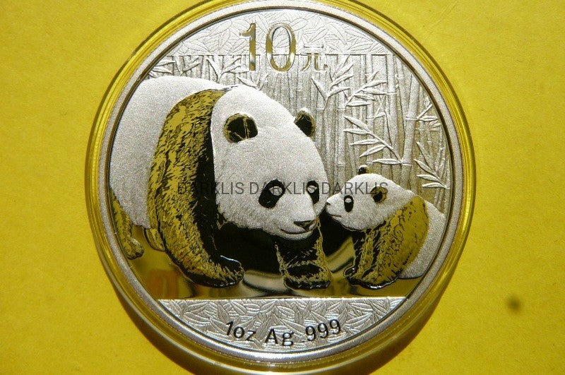 10 YUAN CHINY 2011 PANDA WIELKA SREBRO 999 UNCJA
