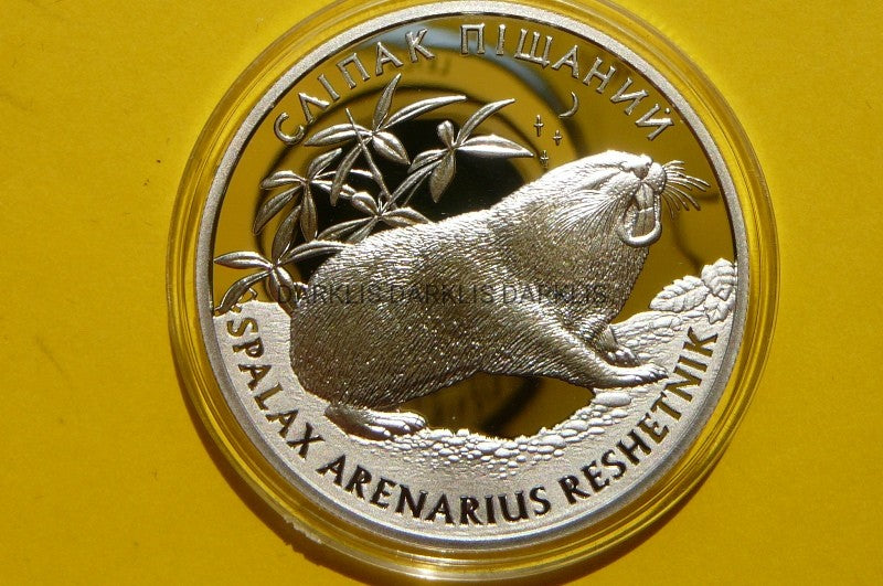 10 HRYWIEN UKRAINA 2005 ŚLEPIEC PIASKOWY Ag 925 Oz