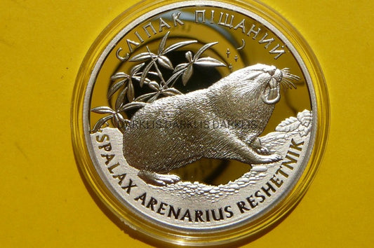 10 HRYWIEN UKRAINA 2005 ŚLEPIEC PIASKOWY Ag 925 Oz