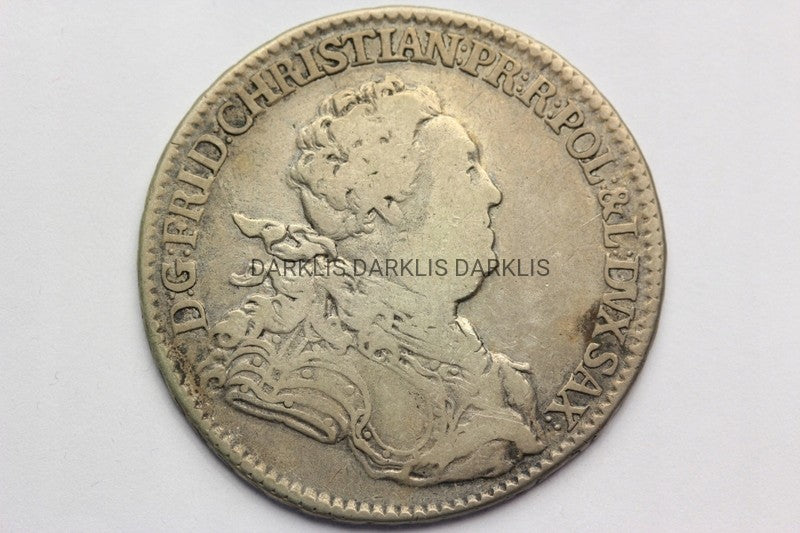 2/3 TALARA POLSKA 1763 DREZNO - FRYDERYK KRYSTIAN