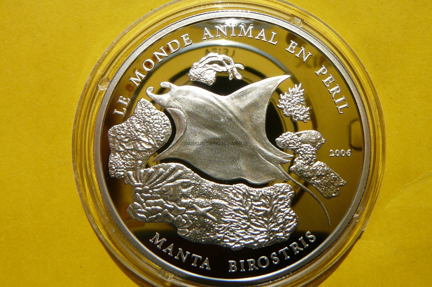 1000 FR BENIN 2006 MANTA DIABEŁ MORSKI SREBRO 999