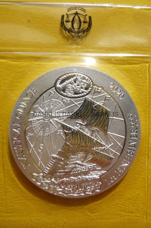 50 MIRONGO RWANDA 2020 ŻAGLOWIEC MAYFLOWER Ag99 Oz