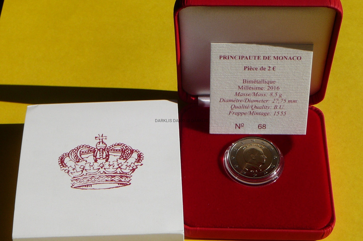 2 EURO MONACO 2016 KSIĄŻĘ ALBERT BU RZADKA 1555SZT