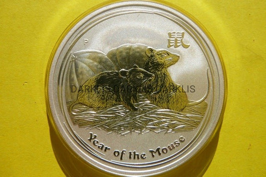 1$ AUSTRALIA 2008 ROK SZCZURA MYSZY LUNAR Ag 99 Oz