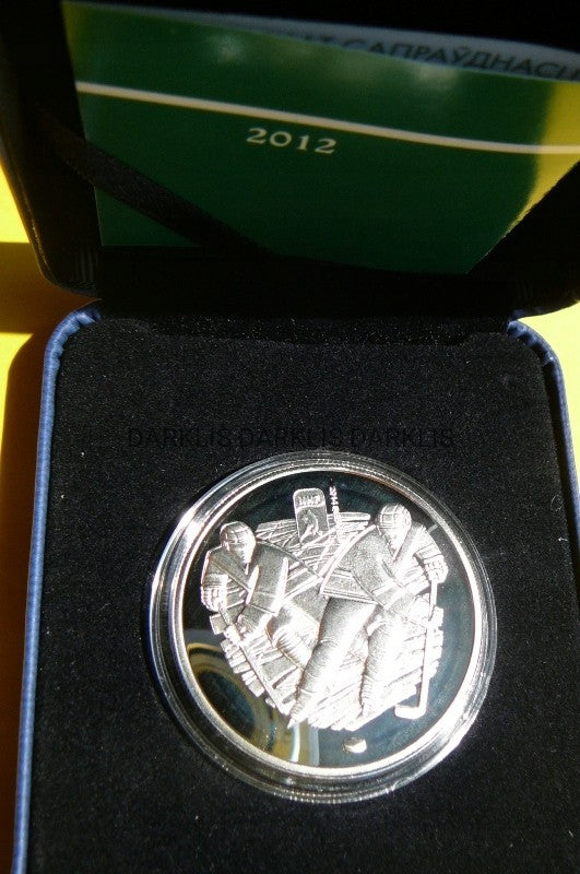 20 RUBLI BIAŁORUŚ 2012 HOKEJ NA LODZIE Ag 925 Oz