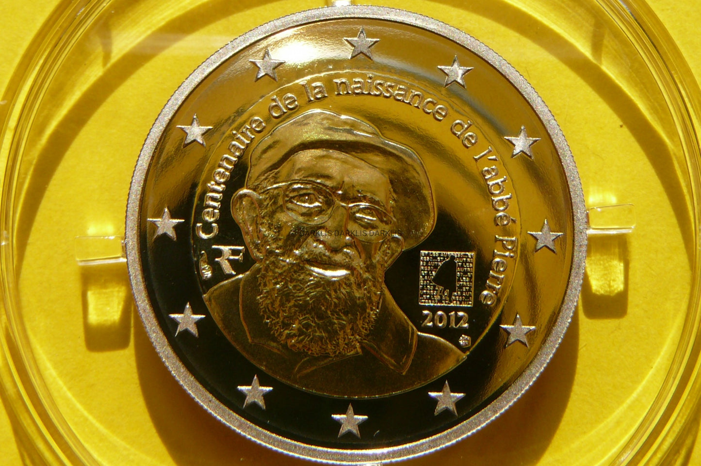2 EURO FRANCJA 2012 ABBE PIERRE PROOF RZADKA +CERT